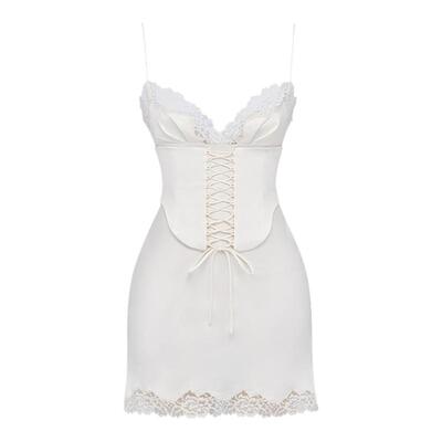 HouseofCB蕾丝鱼骨吊带裙