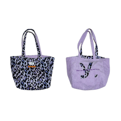 loveyoung紫色豹纹大容量托特包