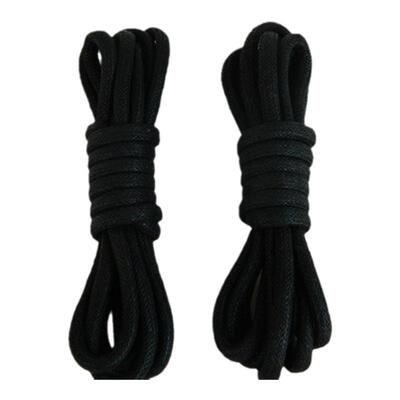 4mm密纹纯棉适配cat黑色鞋带