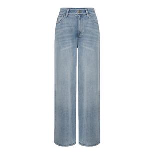 COLINWANG-COLIN JEANS系列|奢牌质感棉麻丹宁显瘦直筒阔腿牛仔裤