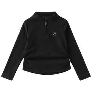 儿童长袖t恤早秋洋气黑白色卫衣女孩纯棉女童春秋超好看韩系上衣