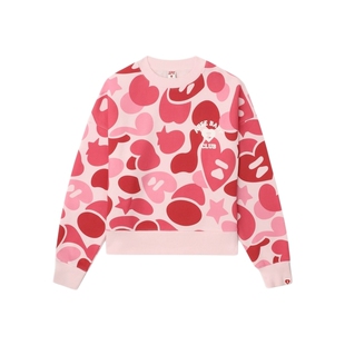 APEE女装春季迷彩图案圆领卫衣F374A5P