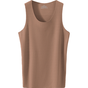 德绒保暖背心男冬季无痕防寒发热内衣双面绒打底内穿坎肩无袖吊带