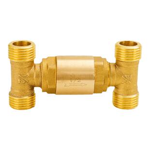 全铜H阀零冷水循环阀单向阀热水器止回阀4分6分热水回水三通