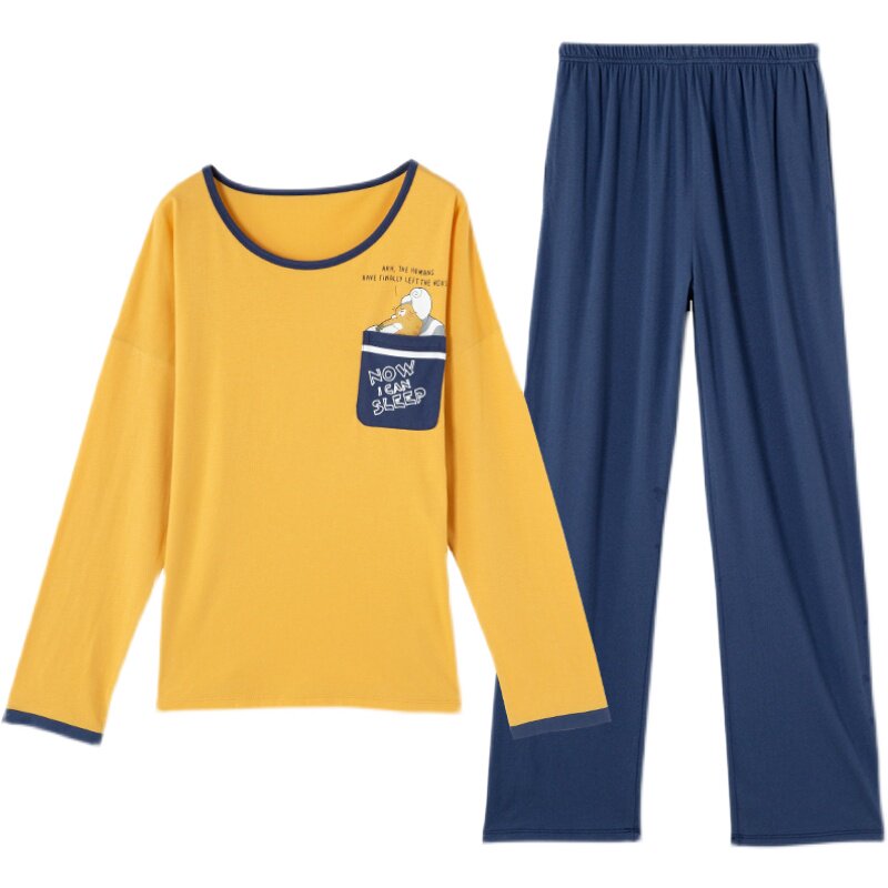 顶呱呱薄款女士全棉家居服可外穿