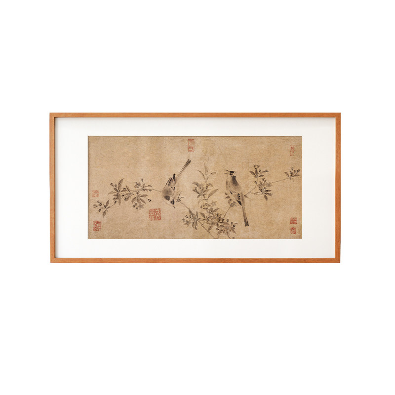宋徽宗海棠白头图新中式装饰画