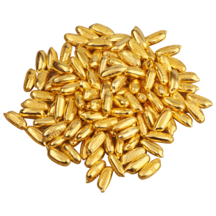 迷你合金实心金米粒摆件开业乔迁聚宝盆配件礼品办公室摆饰装饰品