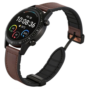 适用小米watch5表带疯马皮磁吸小米手表s4专用新款watchs3智能运动手表链color2真皮腕表带高级感男款高端