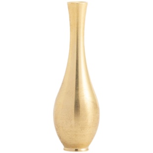 黄铜花瓶纯铜创意摆件迷你小号桌面客厅插花干花装饰仿古金属花器