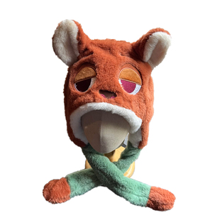 儿童帽子围巾一体围脖耳朵会动的疯狂动物城尼克狐狸朱迪兔子头饰