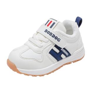 巴布豆童鞋冬季加绒二棉鞋男童鞋子软底女童宝宝学步鞋儿童运动鞋