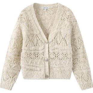 巴拉巴拉女童针织衫外套中大童开衫毛衣秋冬款童装儿童短款上衣潮