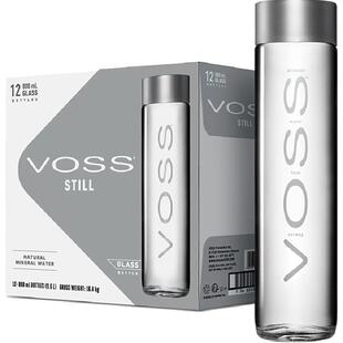 VOSS芙丝挪威进口饮用天然泉水 深层自流(玻璃瓶)整箱