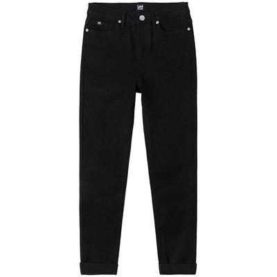 Lee窄脚五袋款黑色女牛仔裤