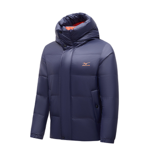 Mizuno/美津浓户外羽绒服男外套冬季短款防寒服加绒加厚保暖棉袄