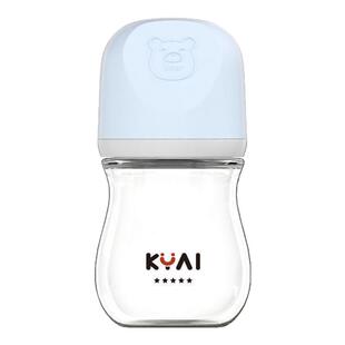 康因爱新生儿宽口径玻璃奶瓶加厚婴儿奶防胀气80/160ml