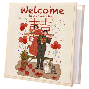 DIY覆膜恋爱结婚留言相册婚礼照片纪念册大容量3寸拍立得照片相簿