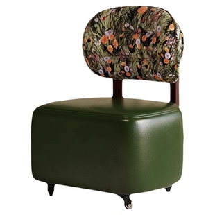 溜溜凳实木凳子家用椅子万向轮移动沙发凳软包换鞋凳客厅板凳矮凳