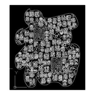百福图壹福字不锈钢CAD图纸模型激光切割手工下料设计图纸DXF DWG