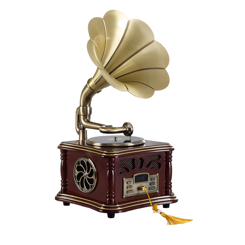 高档创意复古留声机装饰迷你充电蓝牙音响新居搬家暖房乔迁礼物