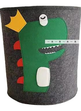 样板间儿童房动物图案收纳桶摆件