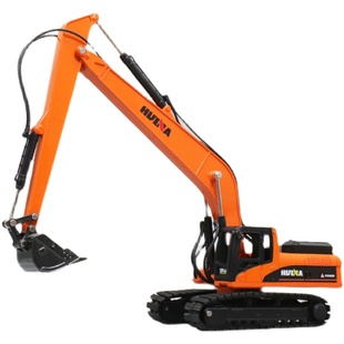 长臂挖掘机模型儿童合金挖土机工程车玩具仿真金属滑行履带钩机