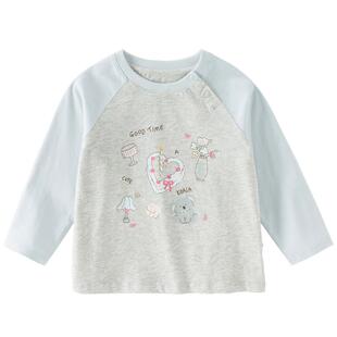 戴维贝拉儿童长袖T恤2026新款女童纯棉打底衫女宝A类春装印花上衣