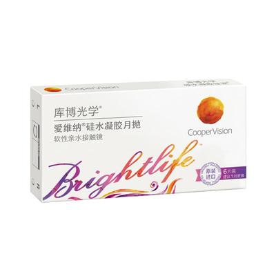 【自营】库博光学硅水凝胶月抛盒6片隐形眼镜近视高度数透氧进口