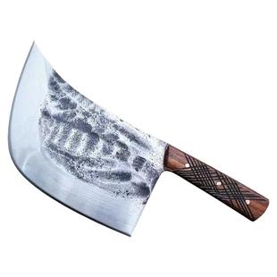 锻打锤纹炮弹钢砍骨刀家用锋利剁骨刀厨房刀具套装厨师切片大骨用
