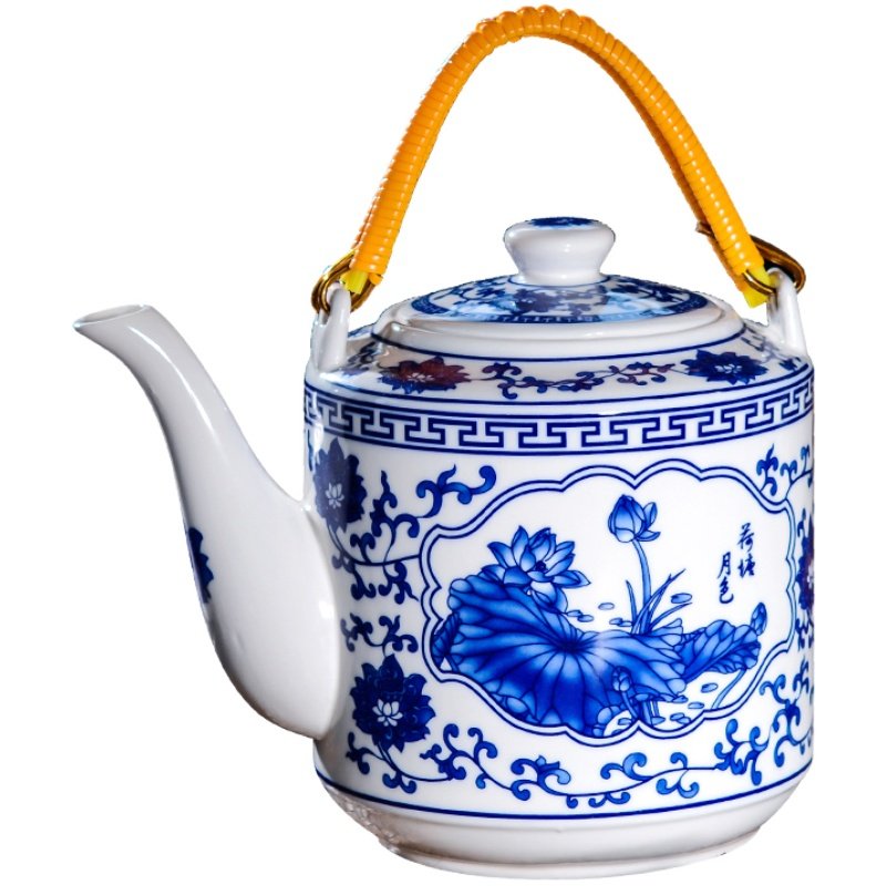 陶瓷茶壶冲茶家用耐高温养生壶单壶泡茶中式水壶老式凉水壶瓷茶壶