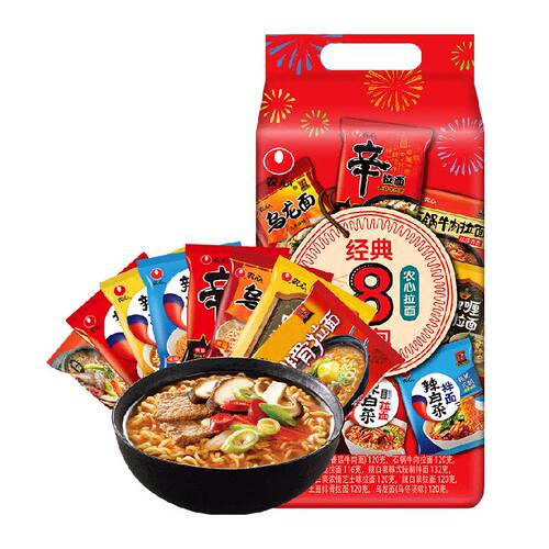 农心辛拉面辣白菜方便面混合装泡面拉面非火鸡面