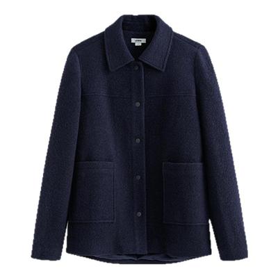 JASON WU 秋冬新款休闲通勤百搭简约双面呢宽松中长上衣外套女