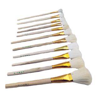 陶瓷工艺彩绘小羊毛s笔工业油漆笔刷描金水彩油画软毛油画清洁刷