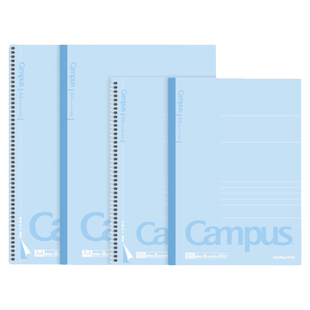 KOKUYO国誉Campus螺旋日记本 易撕笔记本加厚A5 B5线圈软抄本 方格横线练习本 WCN-CSN1810 耐翻纸质厚