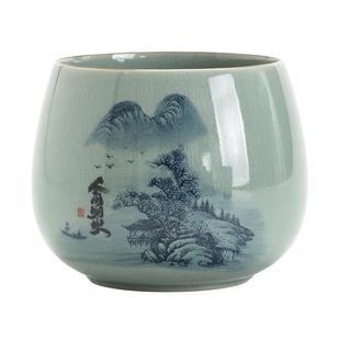 茶渣缸茶洗缸陶瓷茶叶废水缸大号桌面倒茶水盅洗茶具盆茶钵建水盂