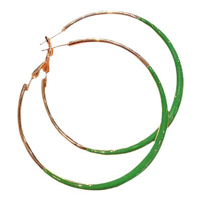 纯银大圆圈耳环女耳圈欧美风素圈