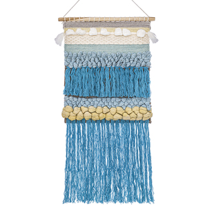 KM 进口手工编织北欧简约现代欧美彩色民宿装饰成品挂毯壁毯壁挂