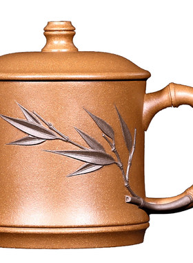 重器宜兴紫砂杯泡茶黄金段储劲竹
