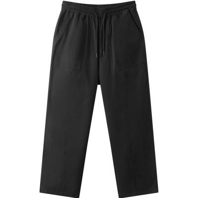 gxg.jeans男装 黑色时尚宽松工装休闲长裤弯刀裤男生 春秋热销