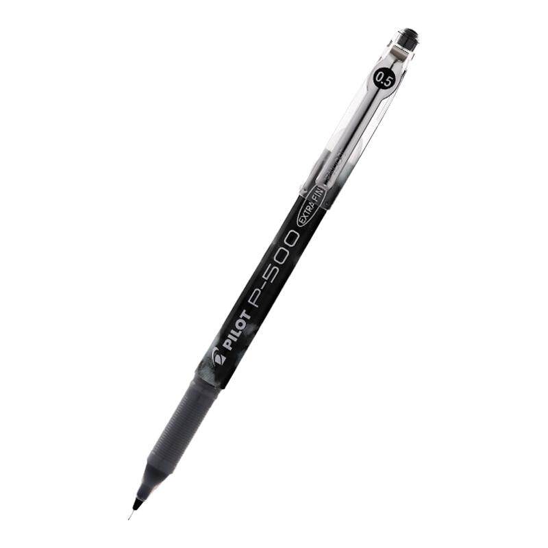 日本PILOT/百乐P500 啫喱墨走珠笔中性笔考试笔彩色0.5mm不可换笔芯大容量针管日系高颜值考试专用6支装