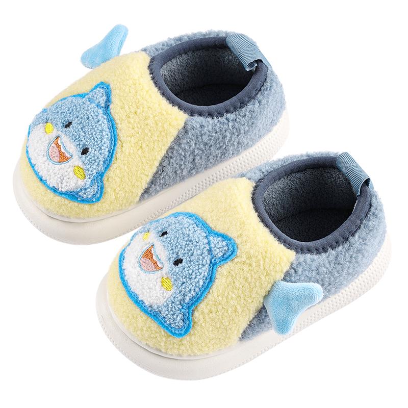 儿童棉鞋新款冬季室内居家软底保暖包跟毛毛鞋可爱女童宝宝棉拖鞋