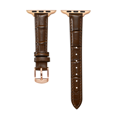 iWatchs11表带竹节纹亮面皮秋冬