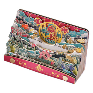 中国风24节气2026年马年日历台历3D立体纸雕便签纸唯美新年礼物