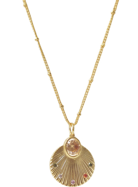 SOLDEVERANO蕃秀小众设计贝壳吊坠项链轻奢高级感锁骨链复古礼物