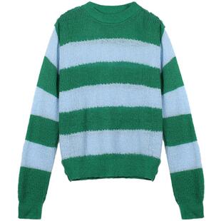 未知未觉2024年春装新品时尚短款长袖薄款慵懒风毛衣女W311M59032