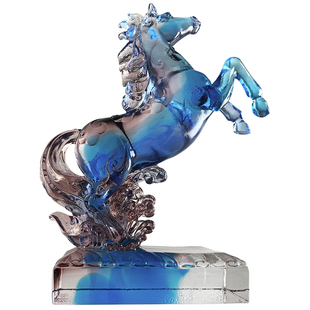 tittot琉园创意琉璃家居马摆件客厅办公室好运送领导晋升元旦礼品