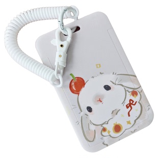 一年生球状叶pvc小兔子卡套小熊猫地铁公交卡包学生卡工作证挂件