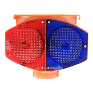太阳能红蓝黄LED警示灯爆闪灯道夜间路施工频闪路锥灯围栏信号灯