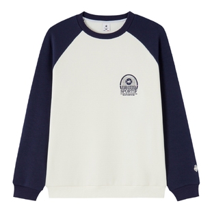 【网球】乐卡克法国公鸡秋冬男士复古时尚百搭刺绣圆领加绒卫衣