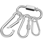 316不锈钢弹簧扣登山扣保险扣钥匙扣葫芦扣螺母弹簧带圈扣狗链扣